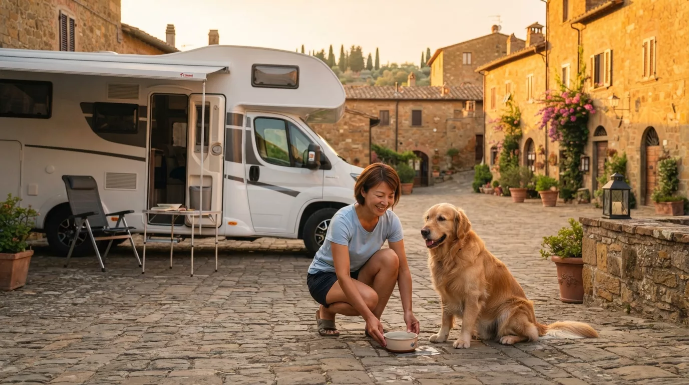 Animali domestici in camper: viaggio estivo senza stress