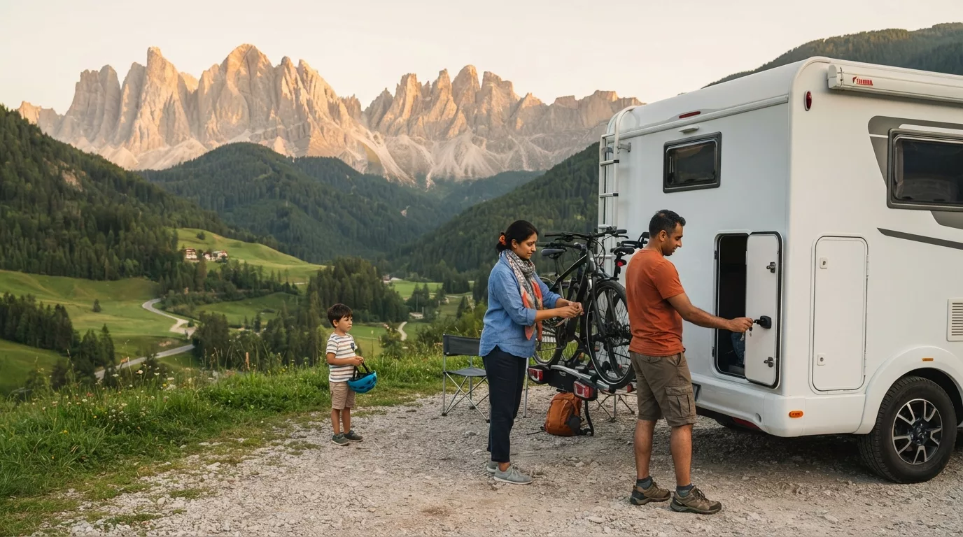 Biciclette e camper: portabici e itinerari per ogni famiglia camperista