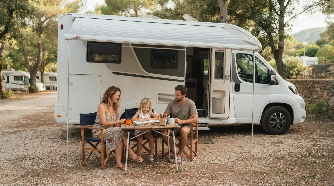 Ombra e protezione solare in camper: tende, gazebo e abbigliamento